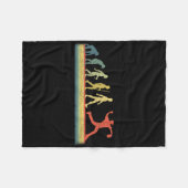 Retro Honkbalspeler Evolution Lover Fleece Deken (Voorkant (Horizontaal))