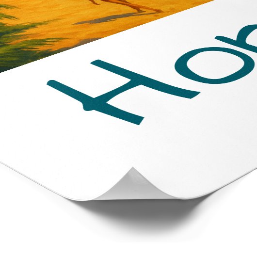 Retro Honolulu Hawaii Waikiki Beach Poster (Hoek)