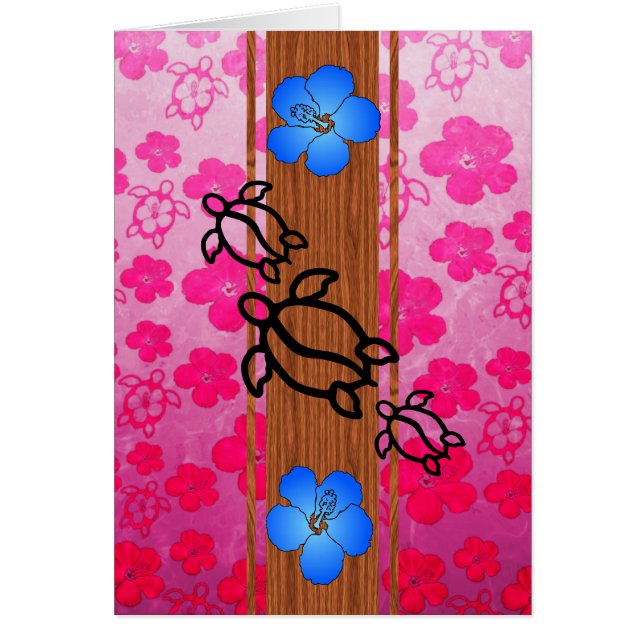 Retro Honu Surfboard (Voorkant)