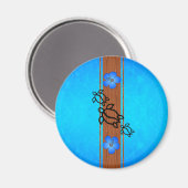 Retro Honu Surfboard Magneet (Voorkant / Achterkant)