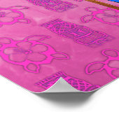 Retro Honu Surfboard Poster (Hoek)