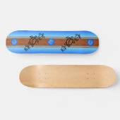 Retro Honu Surfboard Skateboard (Horizontaal)