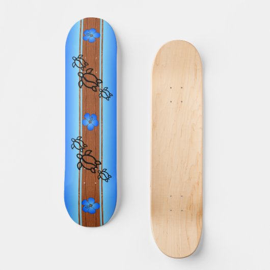 Retro Honu Surfboard Skateboard (Voorkant)