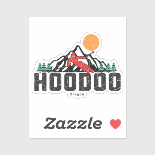 Retro Hoodoo Ski Sticker (Vel)