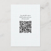 Retro Hoofdtelefoon Hart Muziek Trouwen Rood en Zw Informatiekaartje (Achterkant)