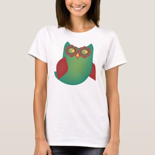 Retro Hoot Uil T-shirt (Voorkant)