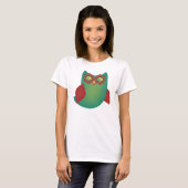 Retro Hoot Uil T-shirt (Voorkant volledig)