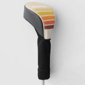 Retro horizontale strepen met naam golfheadcover (Schuin)