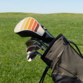 Retro horizontale strepen met naam golfheadcover (Insitu)