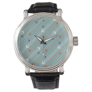 Retro Horloge van het Patroon van het Vliegtuig