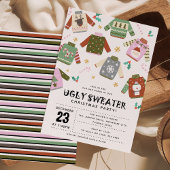Retro Horrelijke Trui Kerstfeest Kaart