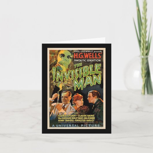 Retro Horror Filmmonsters Halloween Kaart (Voorkant)