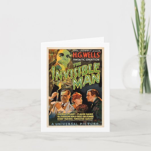 Retro Horror Filmmonsters Halloween Kaart (Voorkant)