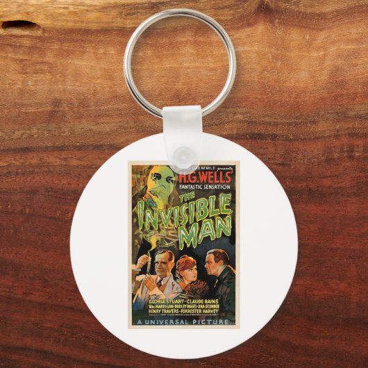 Retro Horror Filmmonsters Halloween Sleutelhanger (Voorkant)