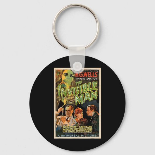 Retro Horror Filmmonsters Halloween Sleutelhanger (Voorkant)