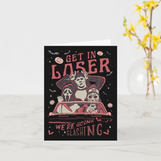 Retro Horror Mannen Ga Naar Binnen, Verliezer We G Kaart (Gele Bloem)