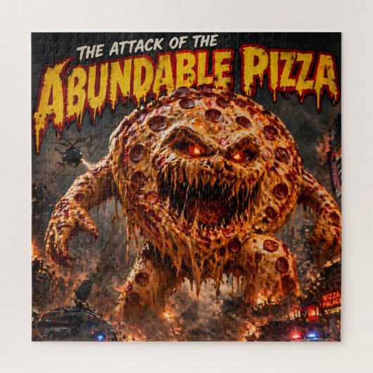 Retro horror monster legpuzzel de aanval van t (Verticaal)