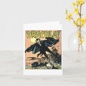 Retro Horror Movie Monster Vampire  Halowe Kaart (Gele Bloem)