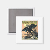 Retro Horror Movie Monster Vampire  Halowe Magneet (Voorkant / Achterkant)