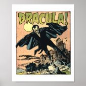 Retro Horror Movie Monster Vampire  Halowe Poster (Voorkant)