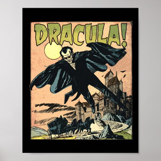 Retro Horror Movie Monster Vampire Halowe Poster (Voorkant)