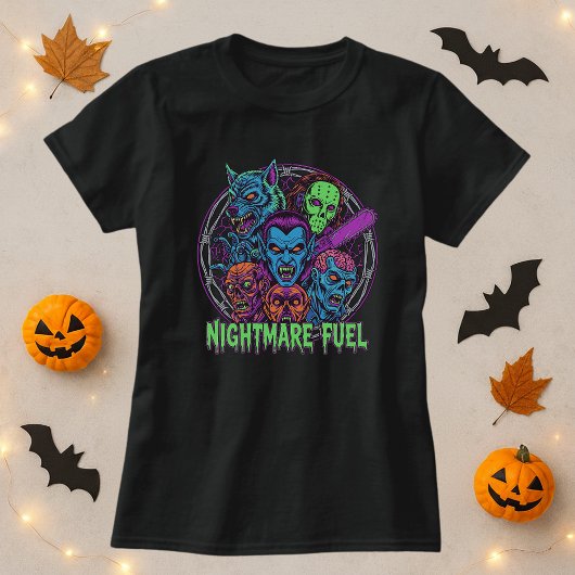 Retro Horror Nightmare Gift voor Monster Fans T-shirt
