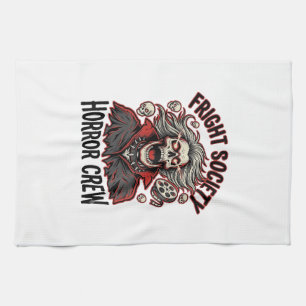 Retro Horror T-shirt Fright Society Schedel Design Theedoek