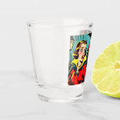 Retro Horror Vampier Strips Shot Glas (Links)