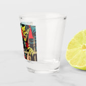 Retro Horror Vampier Strips Shot Glas (Rechts)