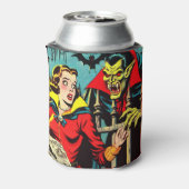 Retro Horror Vampire Comics Blikjeskoeler (Blikje Achterkant)