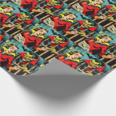 Retro Horror Vampire Comics Cadeaupapier (Hoek)