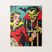 Retro Horror Vampire Comics Legpuzzel (Verticaal)