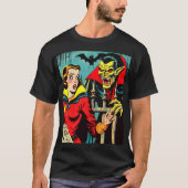 Retro Horror Vampire Comics T-shirt (Voorkant)