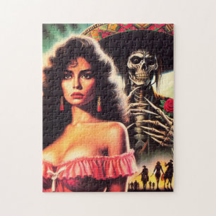 Retro Horror vrouw Legpuzzel