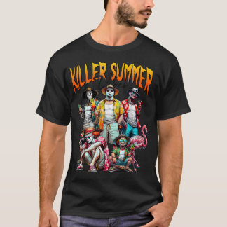 Retro Horror Zomer Stemming Grappige Halloween T-shirt