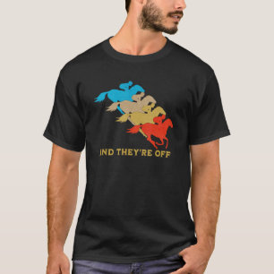 Retro Horse Racing Jockey Racer Derby T-shirt