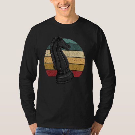 Retro Horse Rook Chess Player Coach Graphic T-shirt (Voorkant)