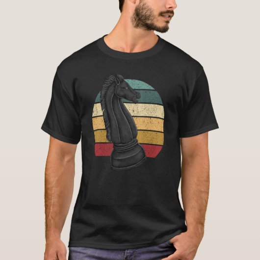 Retro Horse Rook Chess Player Coach Graphic T-shirt (Voorkant)