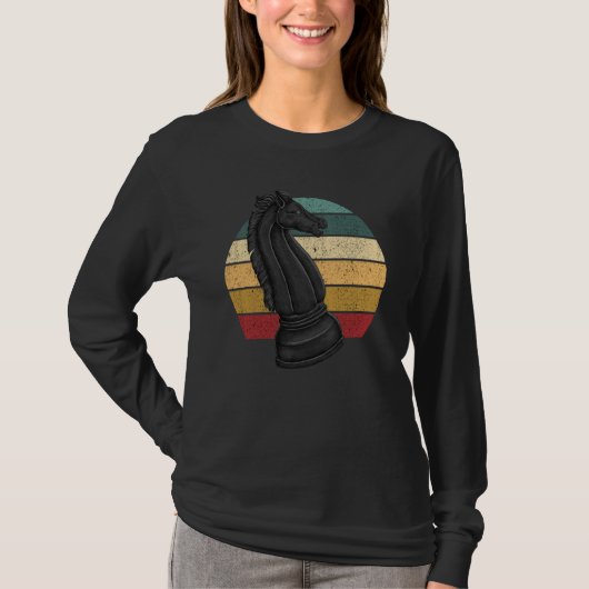 Retro Horse Rook Chess Player Coach Graphic T-shirt (Voorkant)