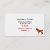 Retro Horse & Trees Visitekaartje (Achterkant)