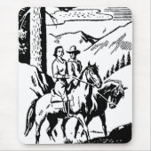 Retro Horseback Riding Muismat (Voorkant)