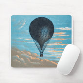 Retro Hot Air Ballon Uitzicht eerste ballon Muismat (Met muis)