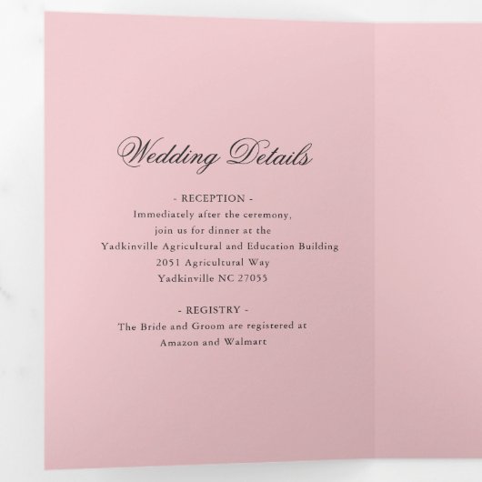 Retro hot-Air ballonhuwelijk Drieluik Uitnodiging (Binnenzijde eerst)