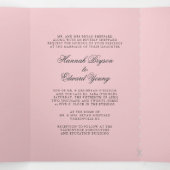 Retro hot-Air ballonhuwelijk Drieluik Uitnodiging (Binnenkant midden)