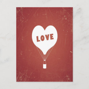 Retro Hot Air ballonpatroon Briefkaart