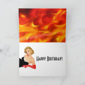 Retro Hot Birthday Kaart (Binnen)
