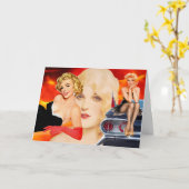 Retro Hot Birthday Kaart (Gele Bloem)