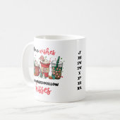 Retro Hot Chocoa Chocolade Mok voor kerstmis (Voorkant links)