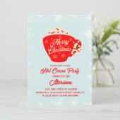 Retro Hot Cocaca Snowflakes kerstfeest Kaart (Staand voorkant)