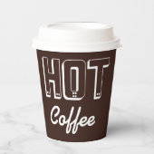 Retro Hot Coffee Papieren Bekers (Voorkant)